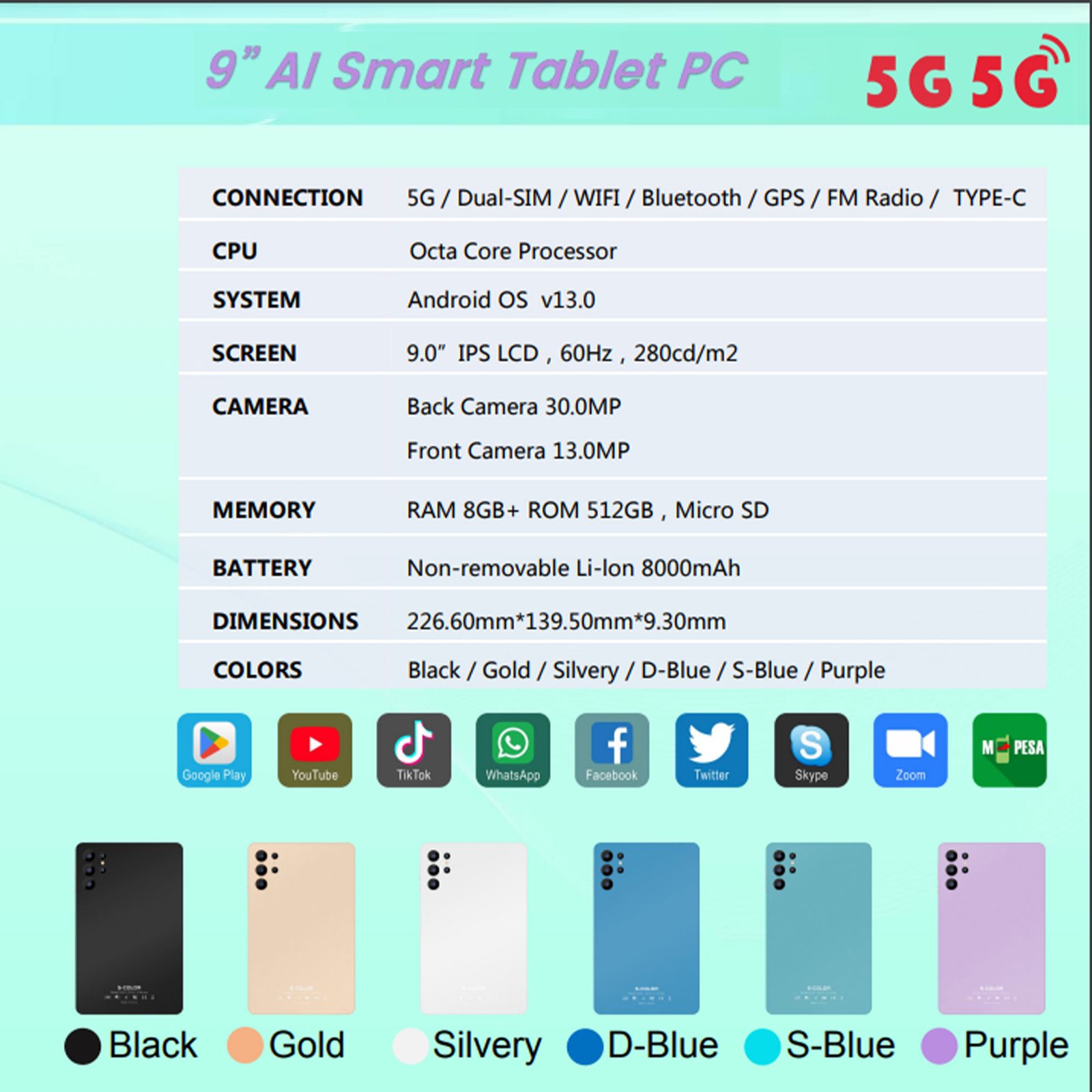 • تابلت SU24 + مجموعة هدايا (ضمان 6 شهور)