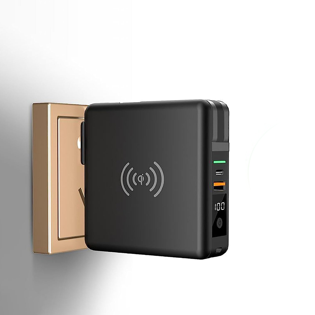 • شاحن و باور بنك متعدد الوظائف (اندرويد و ايفون و شاحن لاسلكي بمدخل USB) - Image 3
