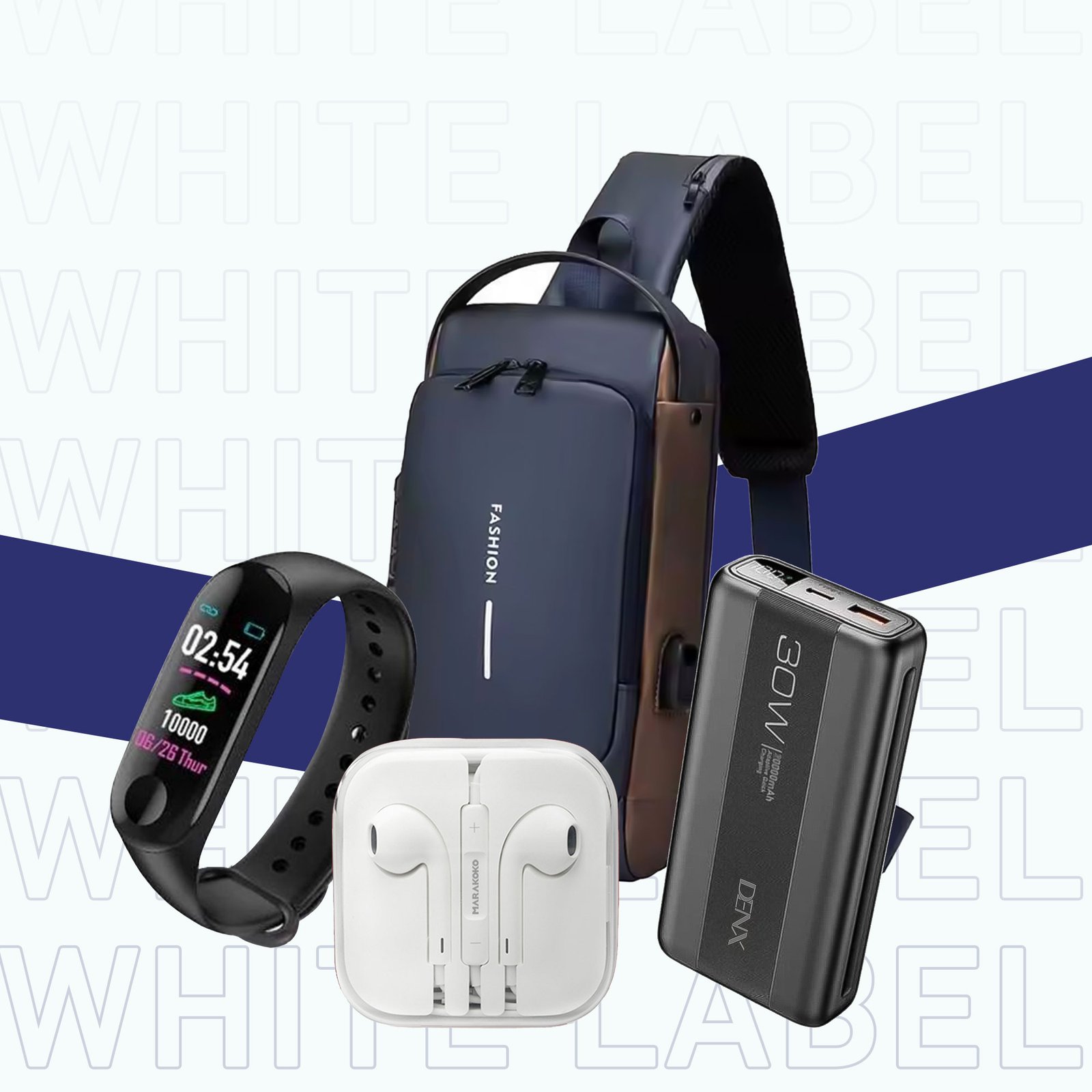 Saudi Savings Deal (Bag - Watch - Headphones - Power Bank 10,000 mAh)