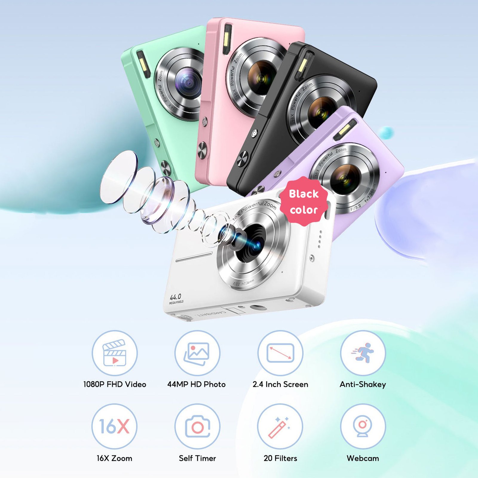 • الكاميرا الدجيتال الترند FHD ,بدقة 1080P - Image 3